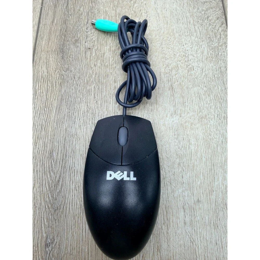 Dell Logitech Black PS/2 Scroll wheel Wired Tracking Ball Mouse (M-S69, M071KC)